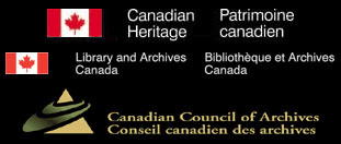 Canadian Heritage, Patrimoine canadian - Library and Archives Canada, Bibliothèque et Archives Canada - Canadian Council of Archives, Conseil canadien des archives